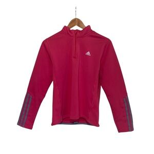 Adidas Response 1/4 Zip Women’s Large Pink Fleece Pullover